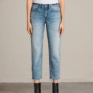 All Saints Frayed Boy Fit Jeans